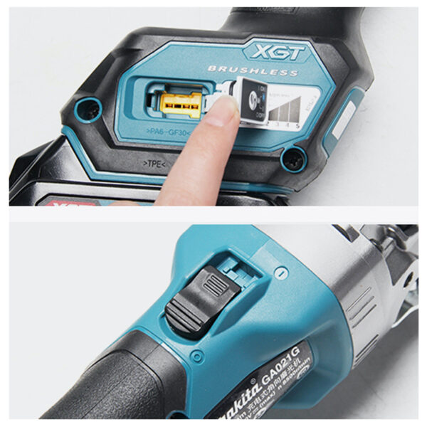 Makita akumulatorska ugaona brusilica 40V GA023GD201 - Slika 4