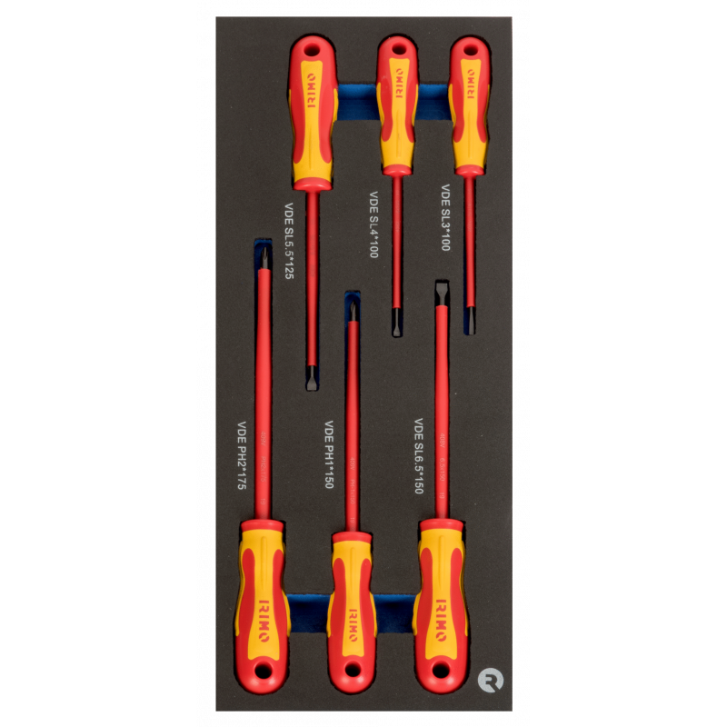 Irimo set izolovanih odvijača u penastom ulošku (IFF1E025)