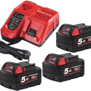 Milwaukee set - tri baterije i punjač M18 NRG-503 (4933451423)