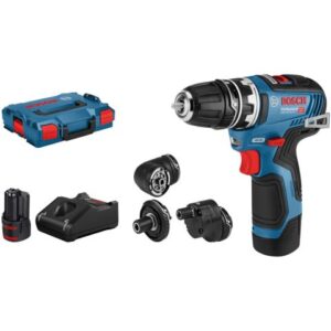 Bosch akumulatorska bušilica - odvijač GSR 12V-35 FC + 4 Flexi Click nastavka (06019H3000)