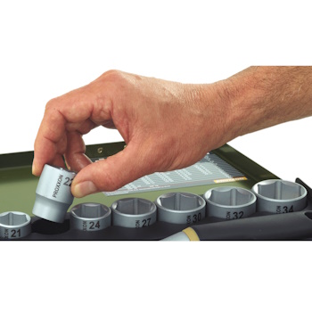 Proxxon 65-delna kompletna garnitura sa čegrtaljkama sa promenom smera zavrtanja i prihvatima 1/4" i 1/2" (P23286) - Slika 2