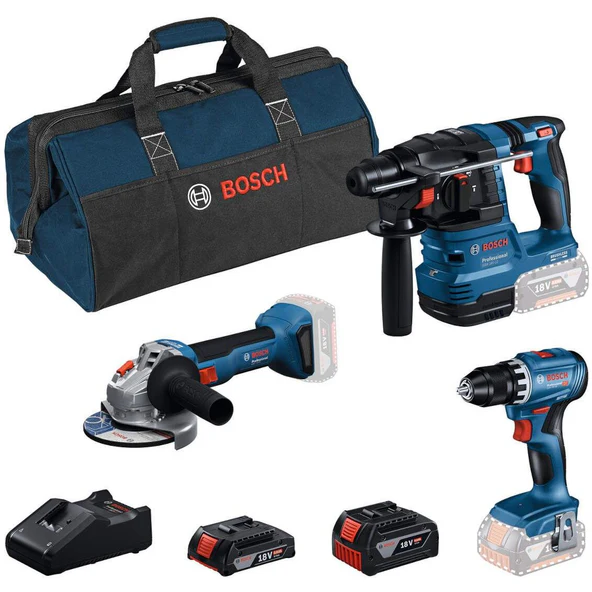 Bosch set alata GBH18V-22+GSR18V45+GWS18V8 (0615A50061)