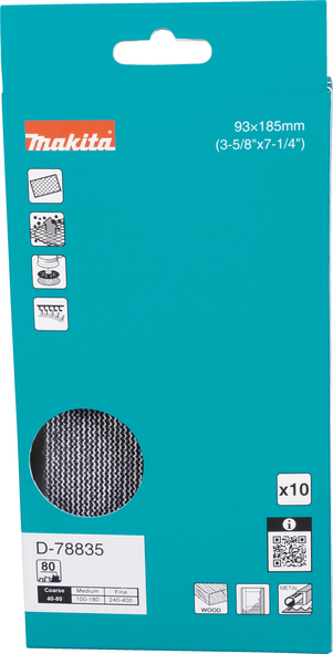 Makita mrežasti brusni disk 185mm 10kom (D-78835 D-78841 D-78857 D-78863 D-78879)