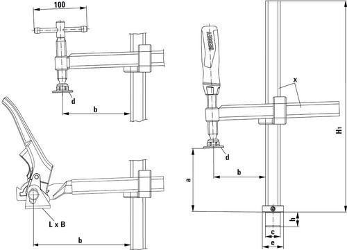 Bessey stezni element TWV16-20-15-2K