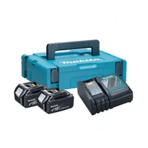 Makita set 2 x BL1830B + DC18RC (197952-5)